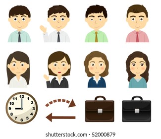 Characters of business person theme