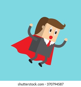characters businessman super worker - vector illustration