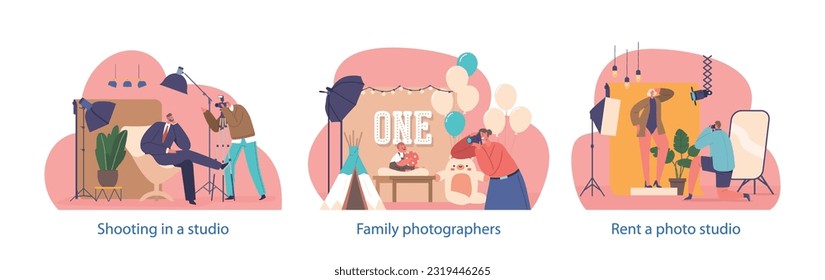 Characters at Creative Photo Session In A Professional Studio. Skilled Photographers Capture Stunning Images