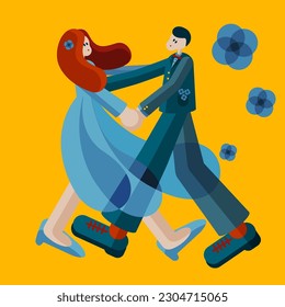 characters dancing ballroom waltz classical dance