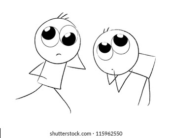 Characters in different positions 3