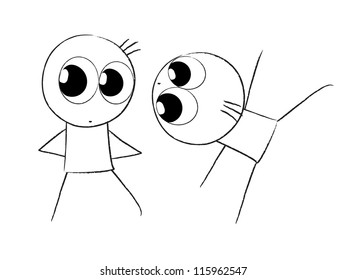 Characters in different positions 4