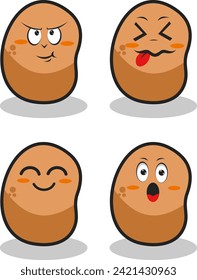 characters and elements for poster of sticker design