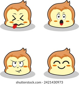 characters and elements for poster of sticker design