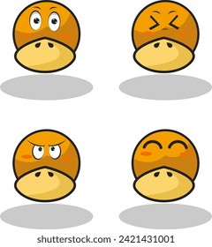 characters and elements for poster of sticker design