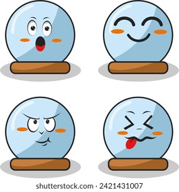 characters and elements for poster of sticker design
