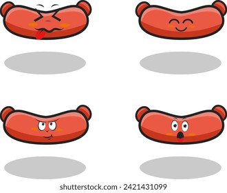 characters and elements for poster of sticker design