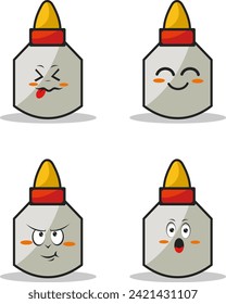 characters and elements for poster of sticker design