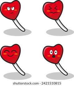 characters and elements for poster of sticker design