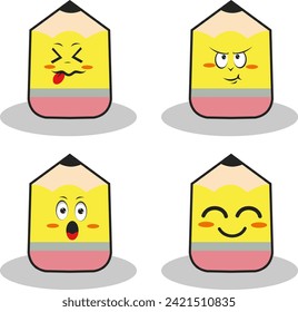 characters and elements for poster of sticker design