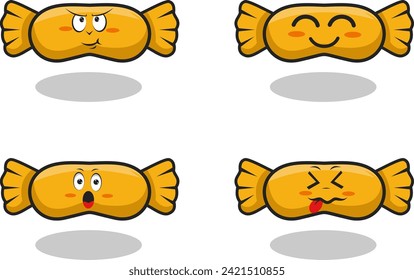 characters and elements for poster of sticker design