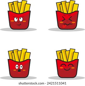characters and elements for poster of sticker design