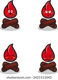 characters and elements for poster of sticker design