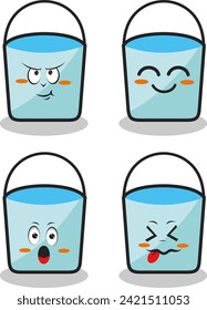 characters and elements for poster of sticker design
