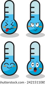 characters and elements for poster of sticker design