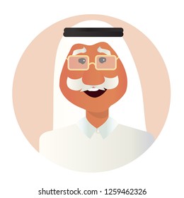 Characters emotions. Vector avatar for business icons. Happy and laughing old men character vector illustration. Grandfather character -stock vector