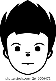 The character's expression is silent, nervous, mute, unable to speak.