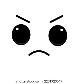 the character's face is an evil emotion