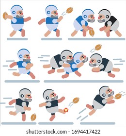 Characters , game, flat,rugby ,icon man, cartoon