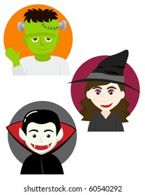 Characters in Halloween theme