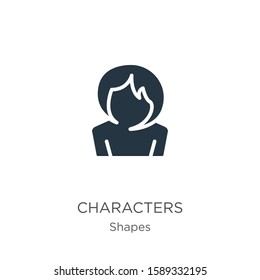 Characters icon vector. Trendy flat characters icon from shapes collection isolated on white background. Vector illustration can be used for web and mobile graphic design, logo, eps10