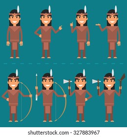 Characters Indian in various poses