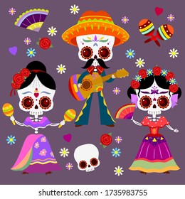 Characters Mexican Day of the Dead