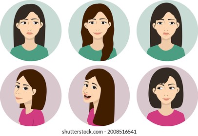 character's mood illustration vector bundle
