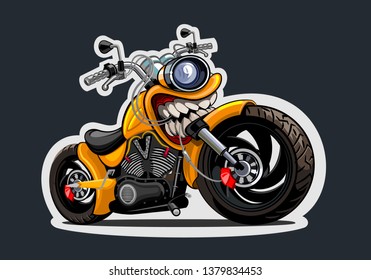 the characters motorcycle isolated on the background
