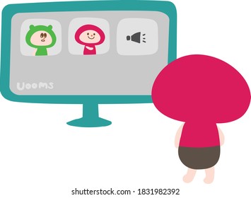 Characters participating in remote meetings