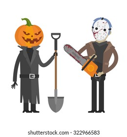 Characters Pumpkin and maniac killer