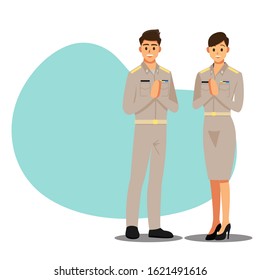 Characters wearing government uniforms set, Vector illustration cartoon character.
