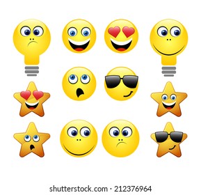 Characters of yellow emoticons