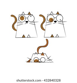 Characterscat /  cute cartoon characters / cute graphics for kids /  
cute cartoon cat vector