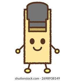 Ilustración de icono único de estilo de carácter: plano