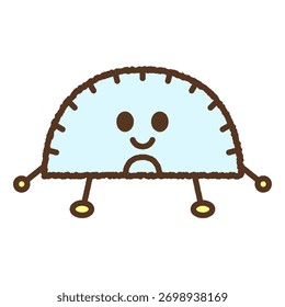 Character-style single icon illustration: Protractor