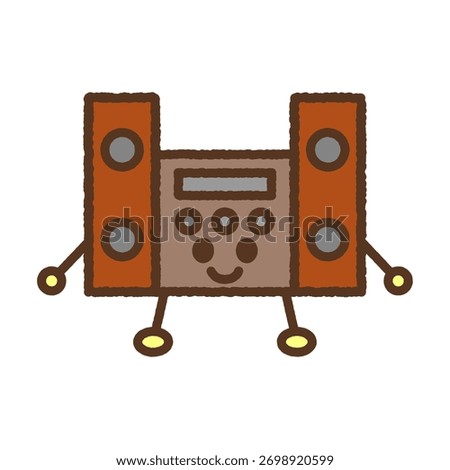 Character-style single icon illustration Stereo