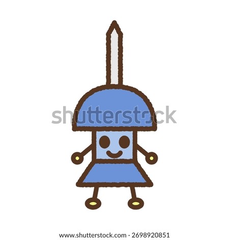 Character-style single icon illustration: thumbtack
