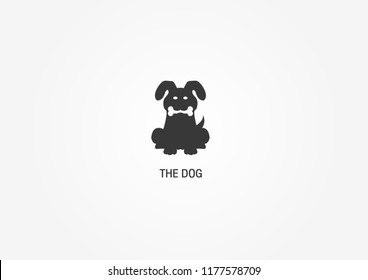 The charactor dog fetching a bone vector illustration