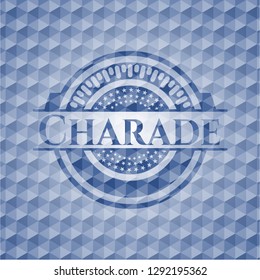 Charade blue polygonal emblem.