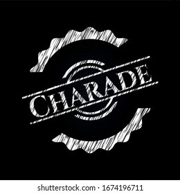 Charade written on a blackboard. Vector Illustration. Detailed.