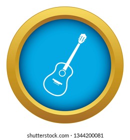 Charango icon blue vector isolated on white background for any design