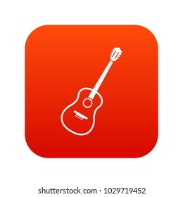 Charango icon digital red for any design isolated on white vector illustration