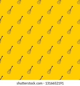 Charango pattern seamless vector repeat geometric yellow for any design