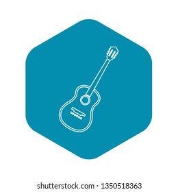 Charango stringed acoustic instrument icon. Outline illustration of charango stringed acoustic instrument vector icon for web