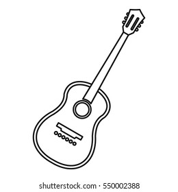 Charango stringed acoustic instrument icon. Outline illustration of charango stringed acoustic instrument vector icon for web