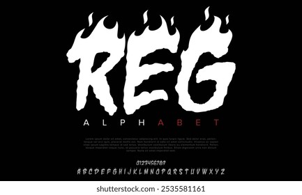 charbb vector font alphabet with numbers