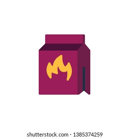Charcoal bag flat icon, vector sign, Barbecue coal bag colorful pictogram isolated on white. Symbol, logo illustration. Flat style design