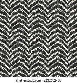 Charcoal Canvas Textured Chevron Pattern