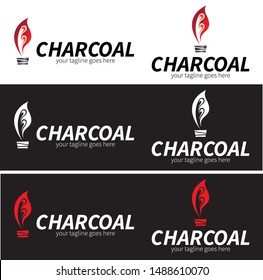 Charcoal company logo vector template